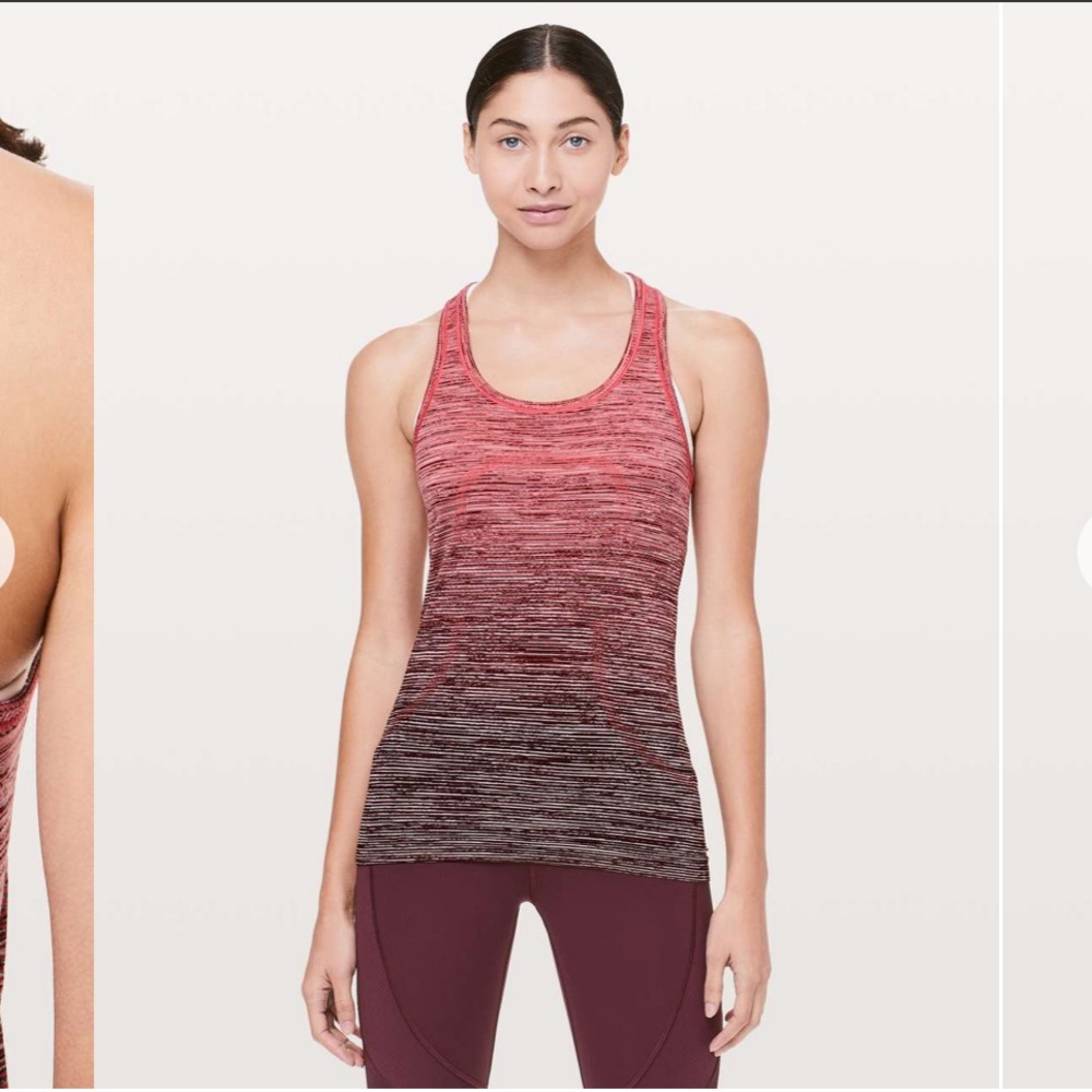 Lululemon Red And Black Swiftly Tech Racerback Ta… - image 1